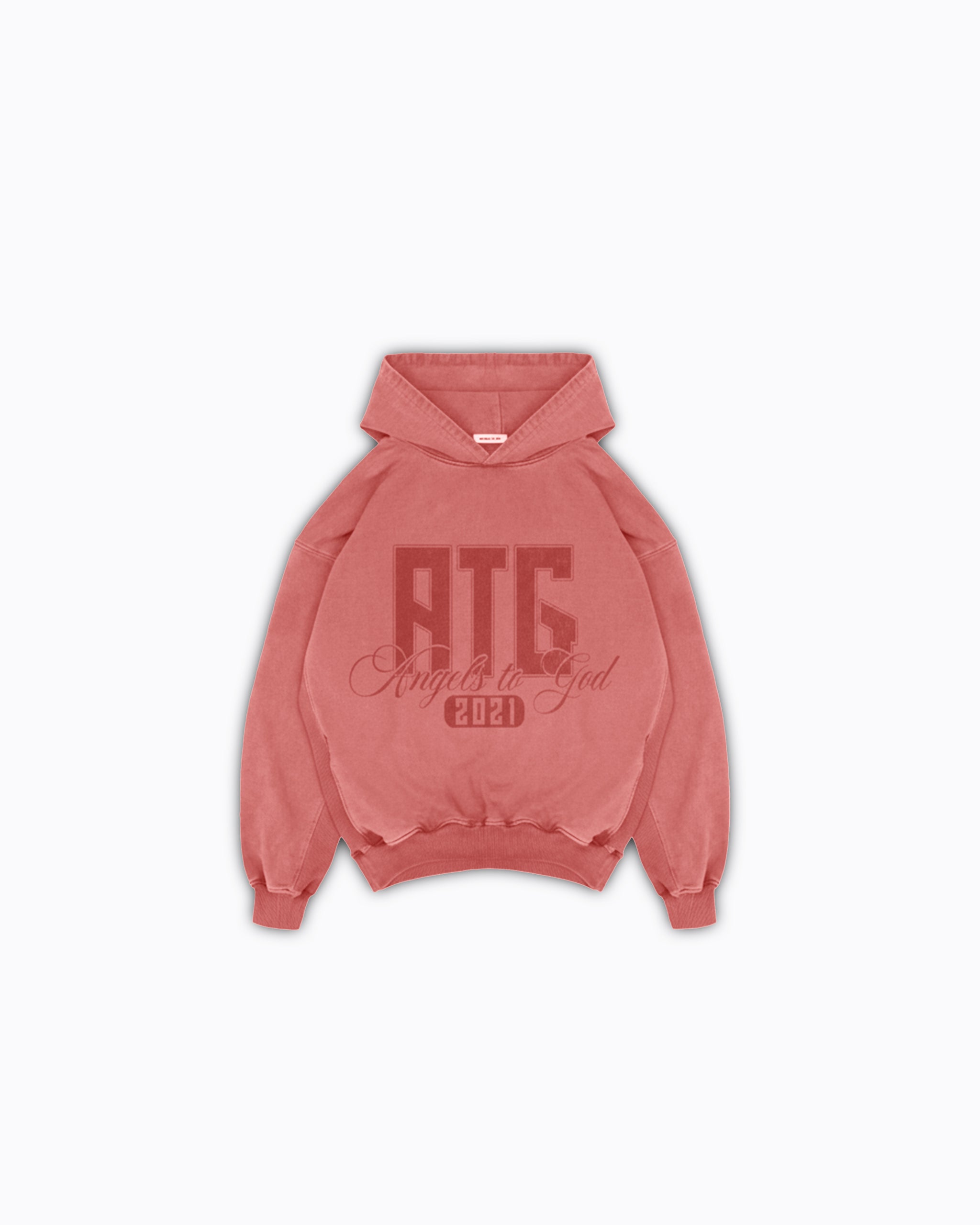ATG 'STATEMENT' HOODIE IN WASHED PEACH